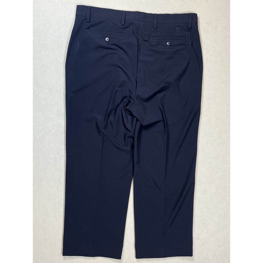 Footjoy Men's Navy Performance Pants Sz 36x30 Golf Pockets Stretch Flat Front - Picture 2 of 9
